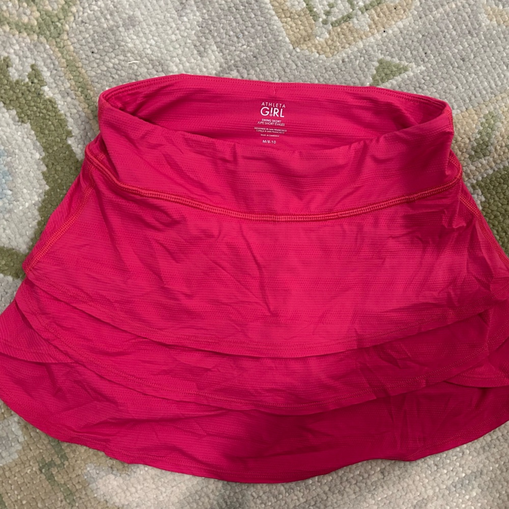 Athleta Girl M 8-10 Bright Pink Swing Skort